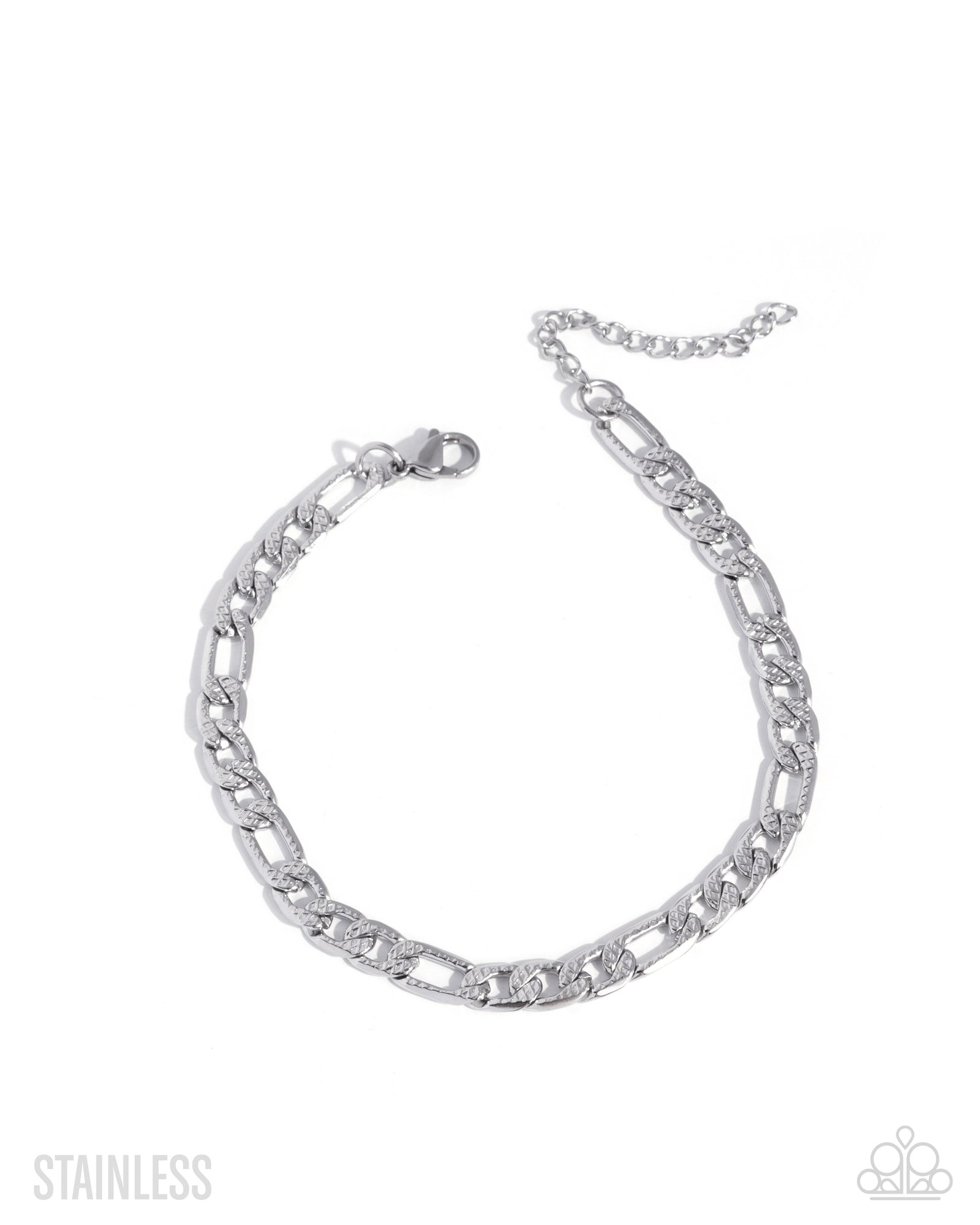 Stainless Showcase Silver Men's Stainless Steel Bracelet - Paparazzi Accessories- lightbox - CarasShop.com - Paparazzi Jewelry by Cara Jewels