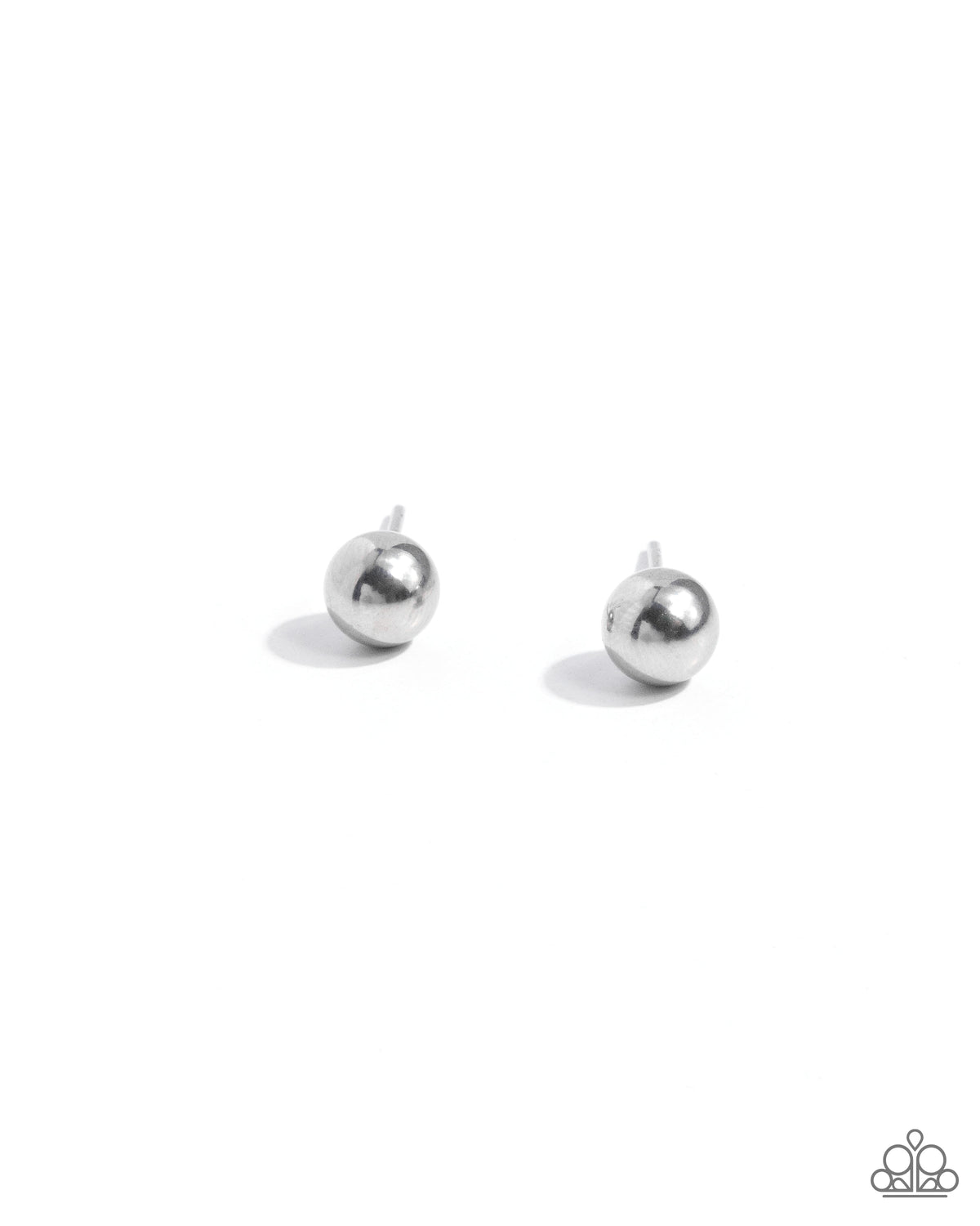 Stainless Statement Silver Stud Earrings - Paparazzi Accessories- lightbox - CarasShop.com - Paparazzi Jewelry by Cara Jewels
