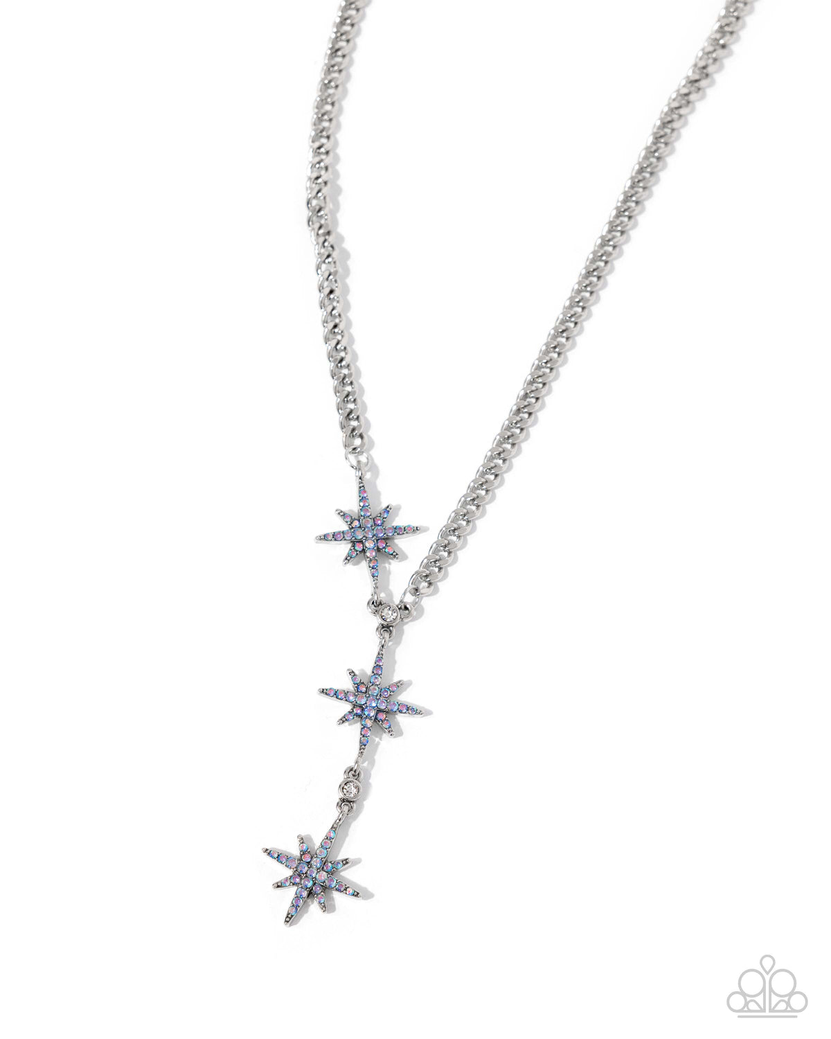Stellar Story Blue Necklace - Paparazzi Accessories- lightbox - CarasShop.com - Paparazzi Jewelry by Cara Jewels