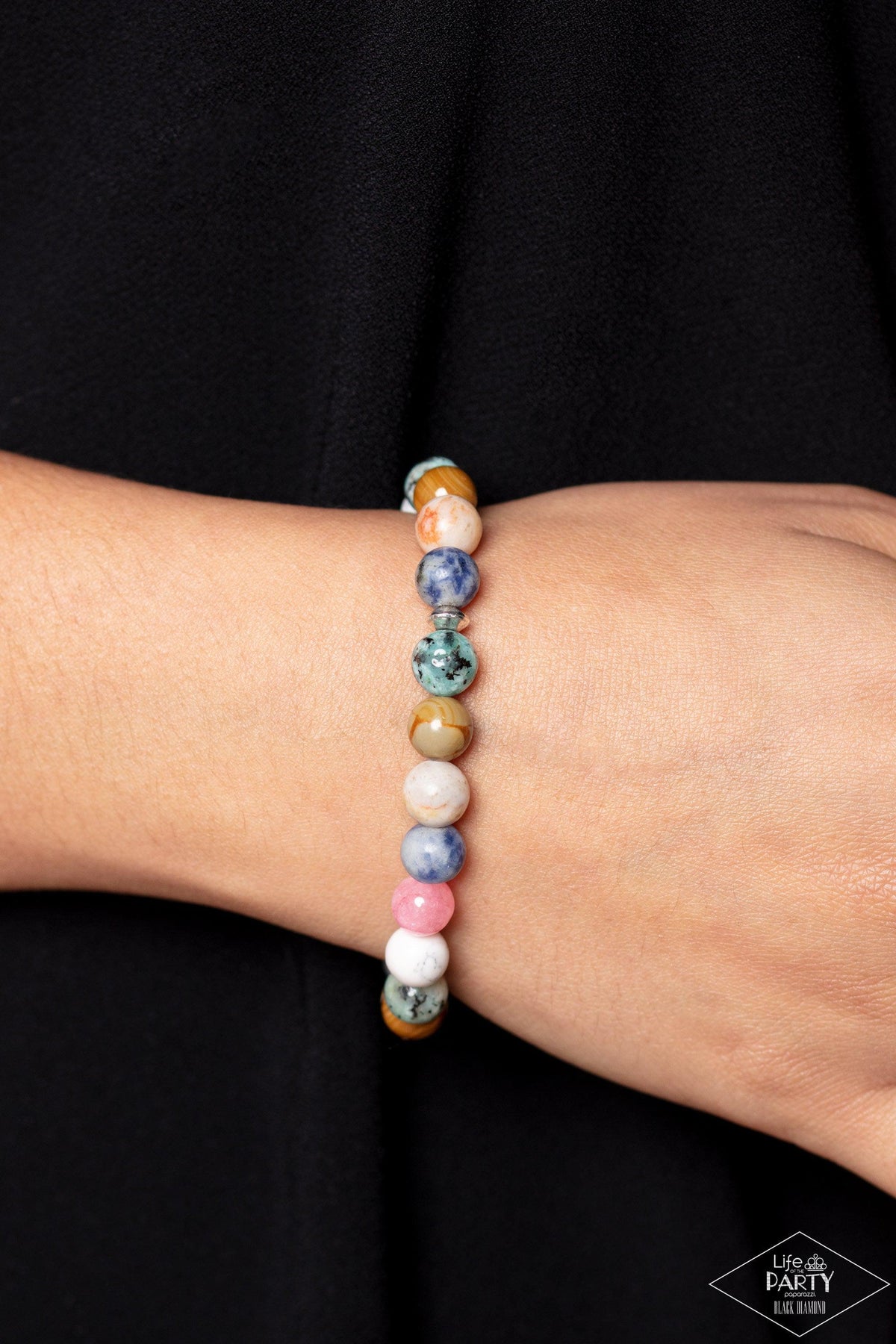 Stone Chakra Multi Stone Bracelet - Paparazzi Accessories- on model - CarasShop.com - Paparazzi Jewelry by Cara Jewels