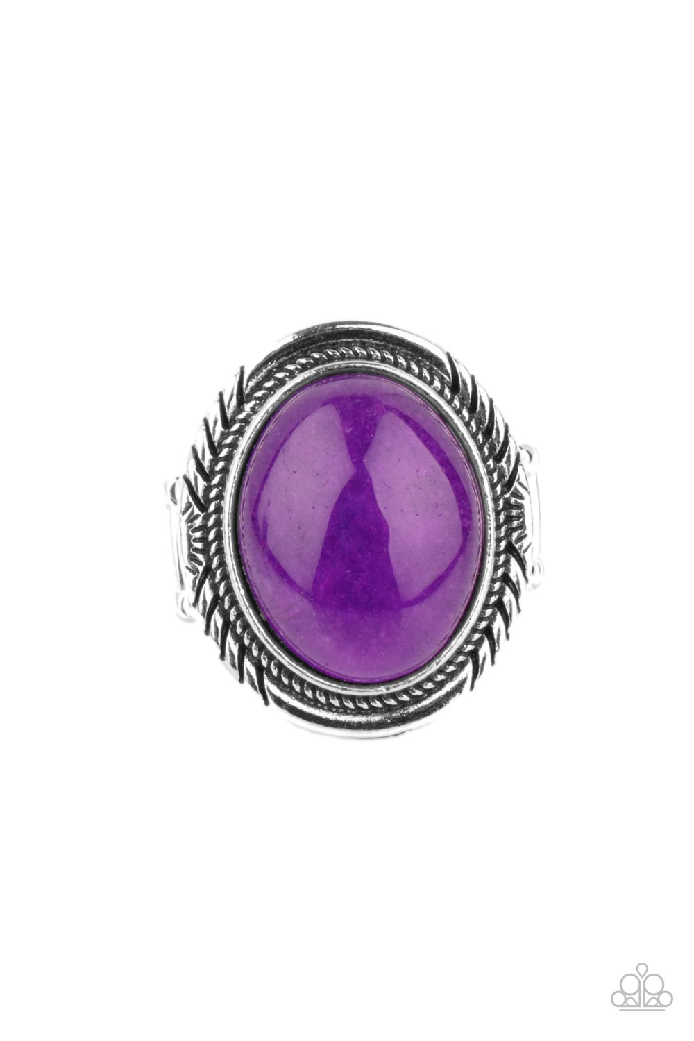 Stone Terrarium Purple Stone Ring - Paparazzi Accessories- lightbox - CarasShop.com - Paparazzi Jewelry by Cara Jewels