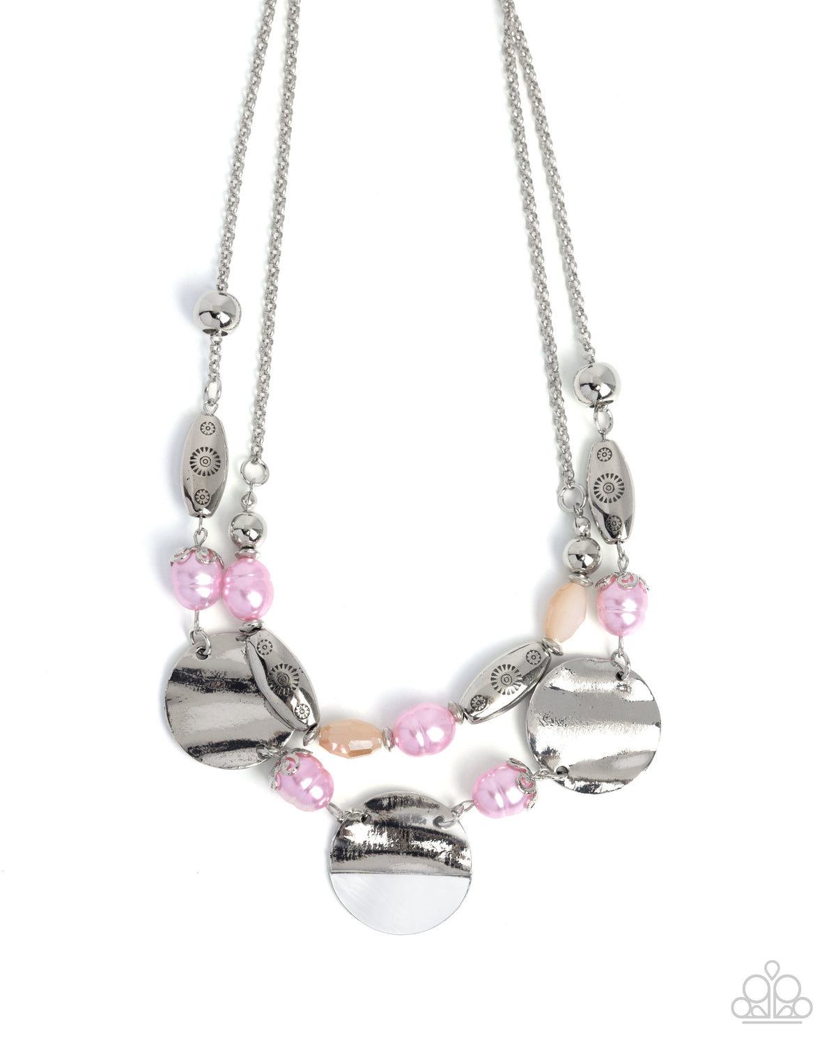 Storytelling Shell Pink Necklace - Paparazzi Accessories- lightbox - CarasShop.com - Paparazzi Jewelry by Cara Jewels