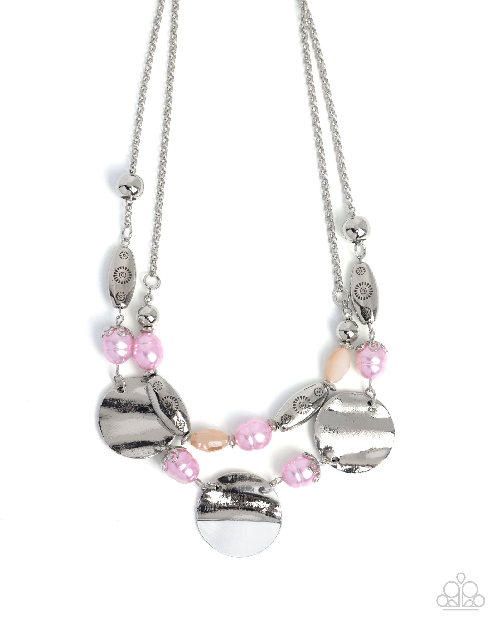Storytelling Shell Pink Necklace - Paparazzi Accessories- lightbox - CarasShop.com - Paparazzi Jewelry by Cara Jewels