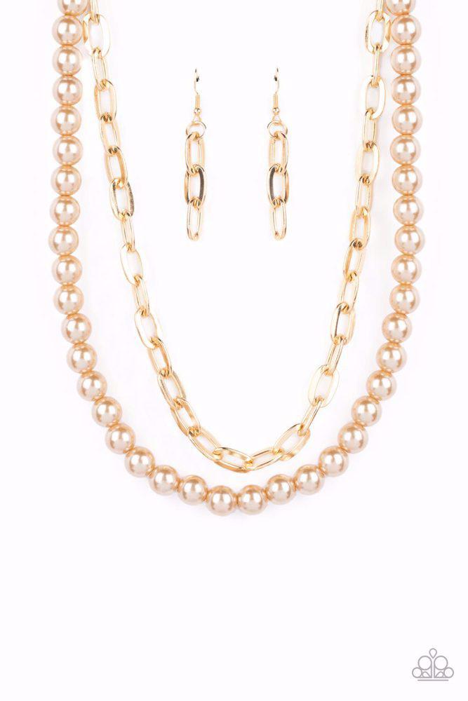 Suburban Yacht Club Brown Necklace - Paparazzi Accessories- lightbox - CarasShop.com - Paparazzi Jewelry by Cara Jewels
