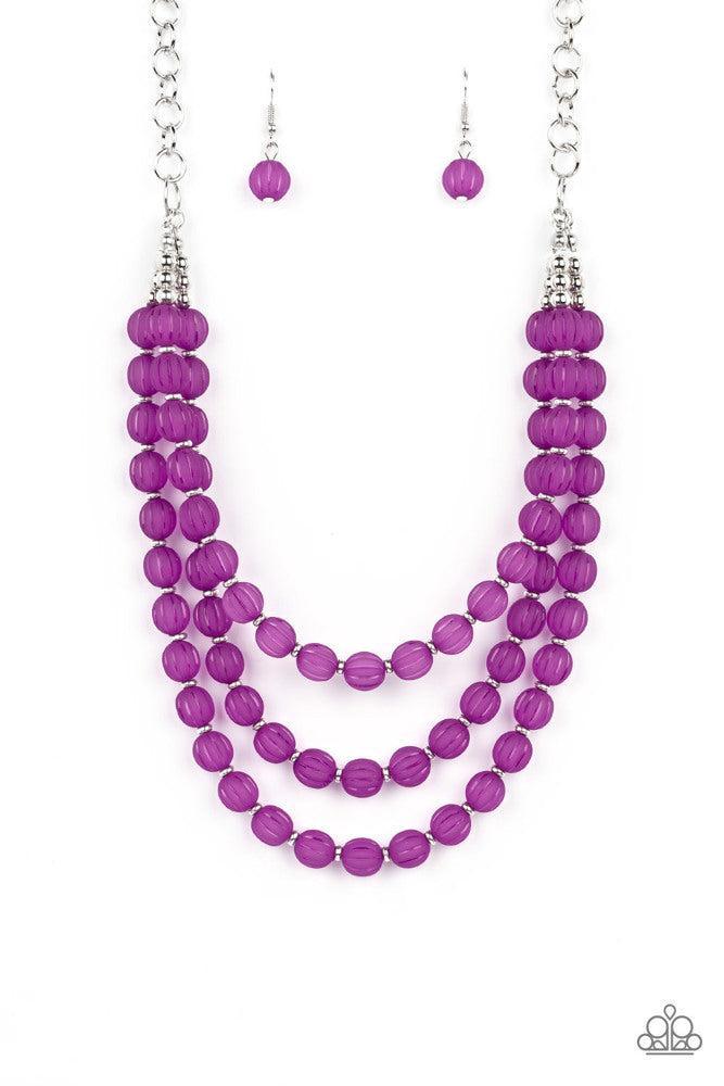 Summer Surprise Purple Necklace - Paparazzi Accessories- lightbox - CarasShop.com - Paparazzi Jewelry by Cara Jewels