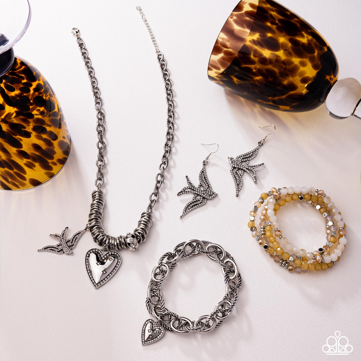 Sunset Sightings Set - August 2025 - Paparazzi Accessories- Set Collage - CarasShop.com - Paparazzi Jewelry by Cara Jewels