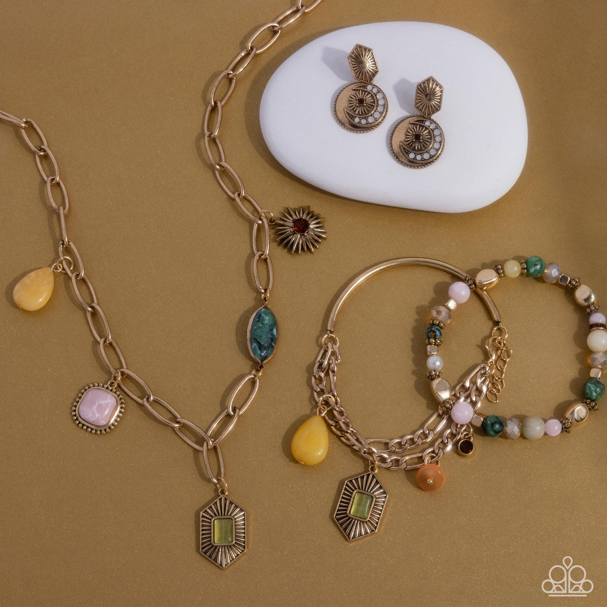 Sunset Sightings Set - October 2024 - Paparazzi Accessories- Set Collage - CarasShop.com - Paparazzi Jewelry by Cara Jewels