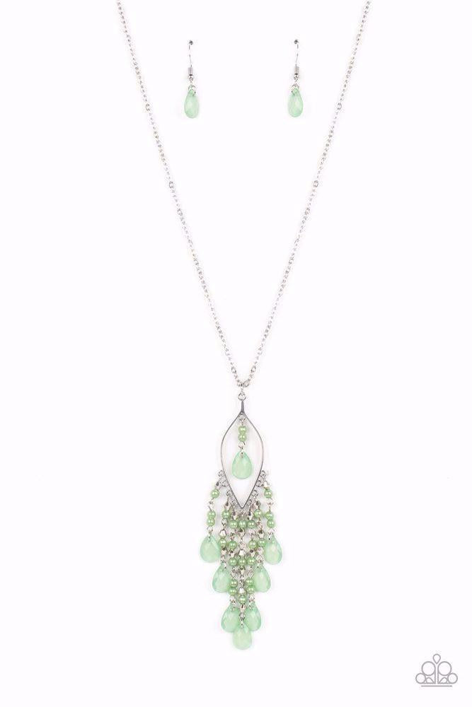 Sweet DREAMCATCHER Green Necklace - Paparazzi Accessories- lightbox - CarasShop.com - Paparazzi Jewelry by Cara Jewels