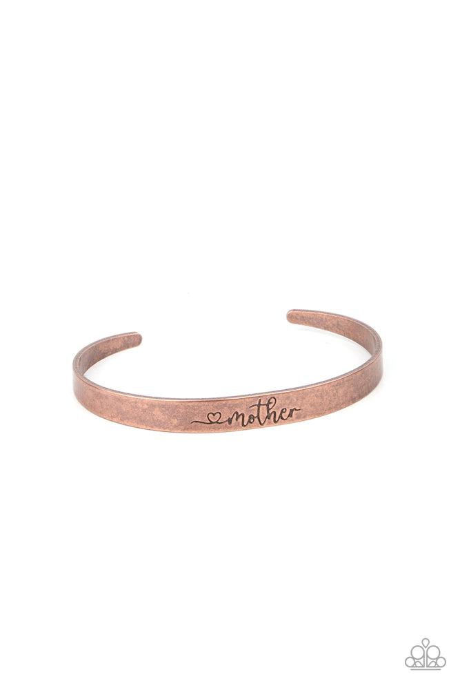 Sweetly Named Copper Bracelet - Paparazzi Accessories- lightbox - CarasShop.com - Paparazzi Jewelry by Cara Jewels