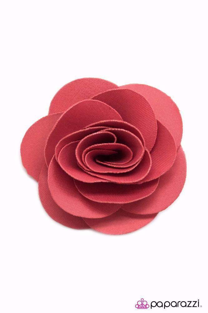 Teachers Pet Pink Flower Hair Clip - Paparazzi Accessories- lightbox - CarasShop.com - Paparazzi Jewelry by Cara Jewels