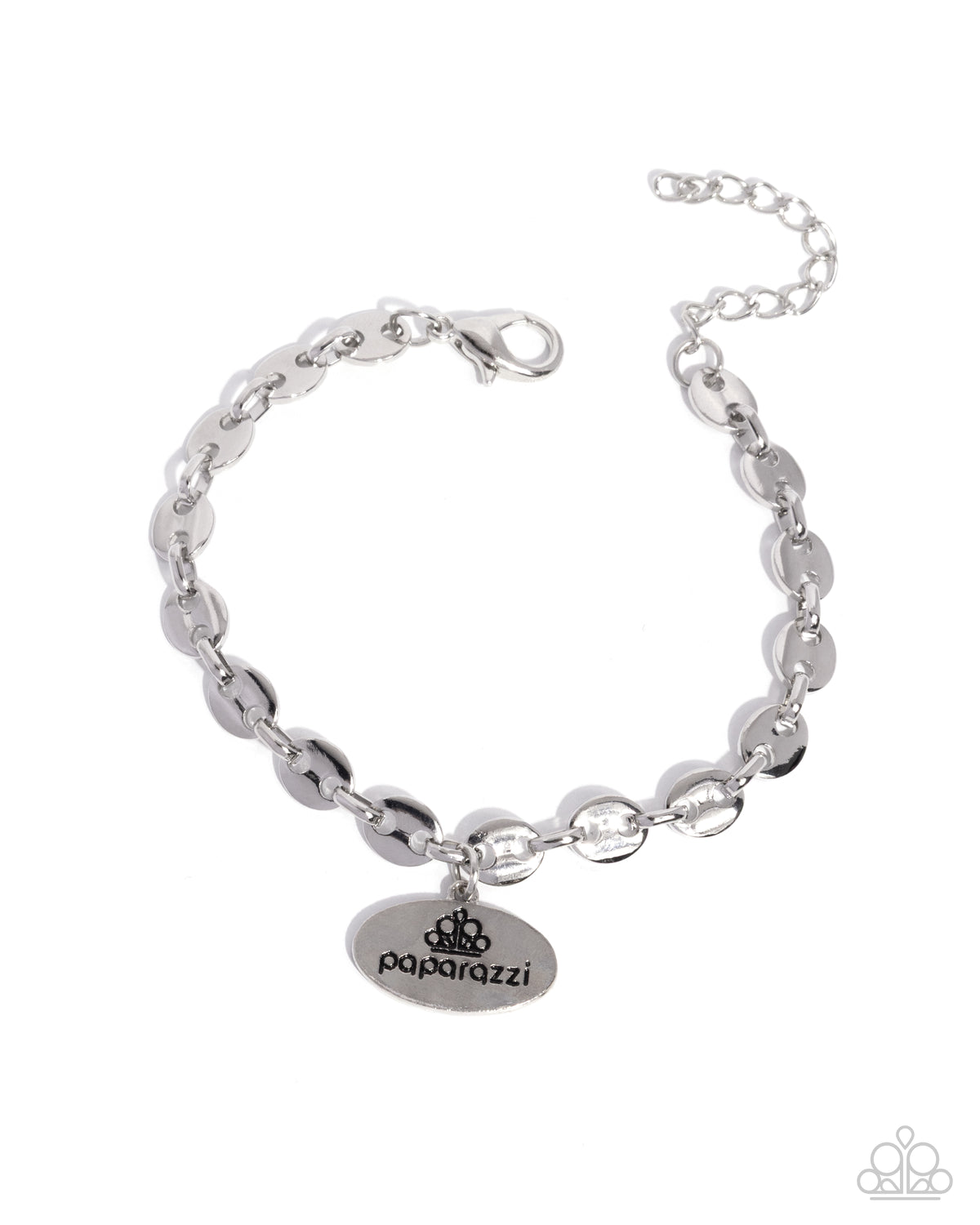 Team Triumph Silver Paparazzi Bracelet - Paparazzi Accessories- lightbox - CarasShop.com - Paparazzi Jewelry by Cara Jewels