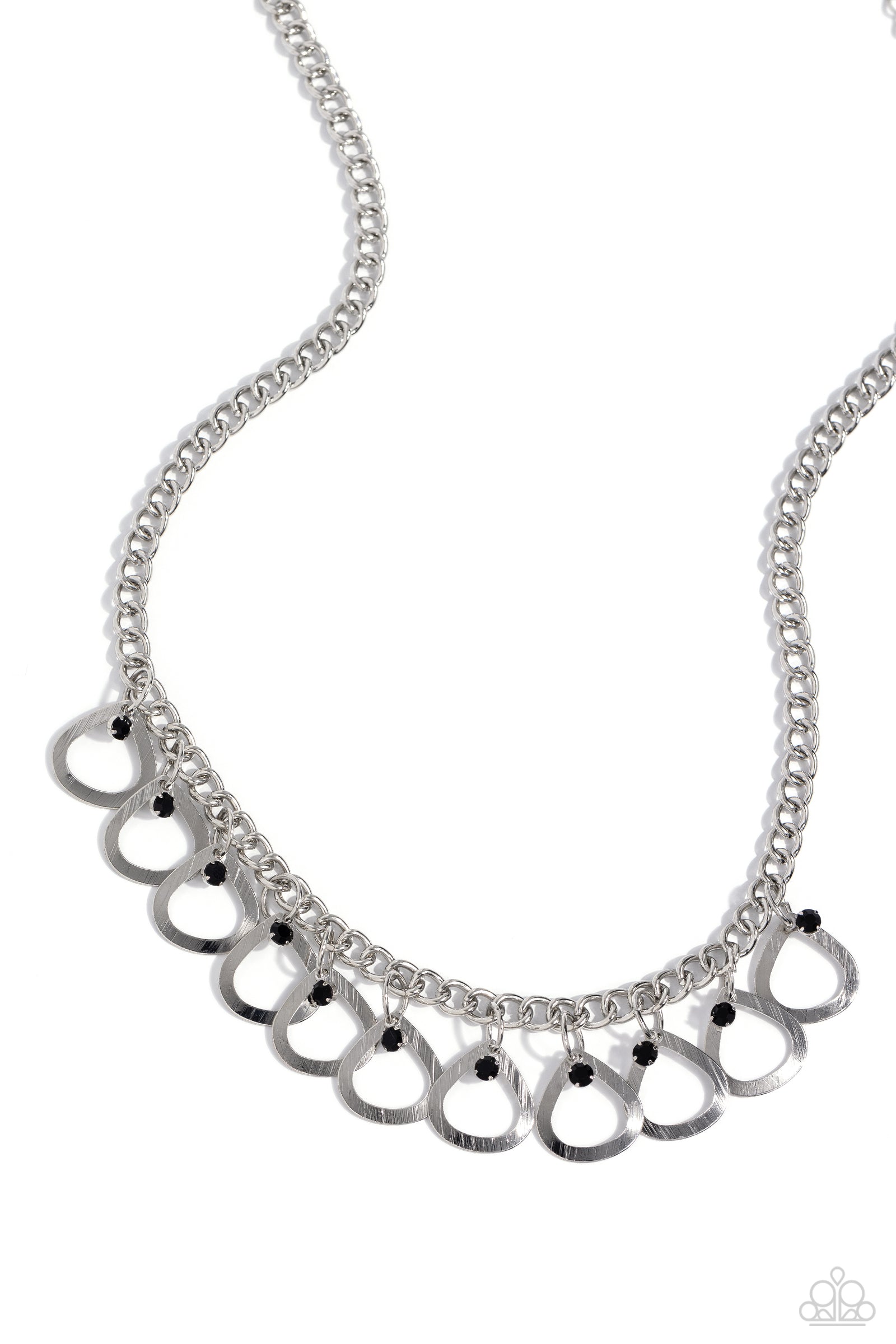 TEAR-rifically Twinkling Black Necklace - Paparazzi Accessories- lightbox - CarasShop.com - Paparazzi Jewelry by Cara Jewels