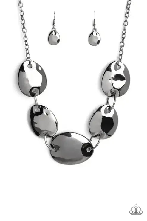That RING You Do Black Necklace - Paparazzi Accessories- lightbox - CarasShop.com - Paparazzi Jewelry by Cara Jewels