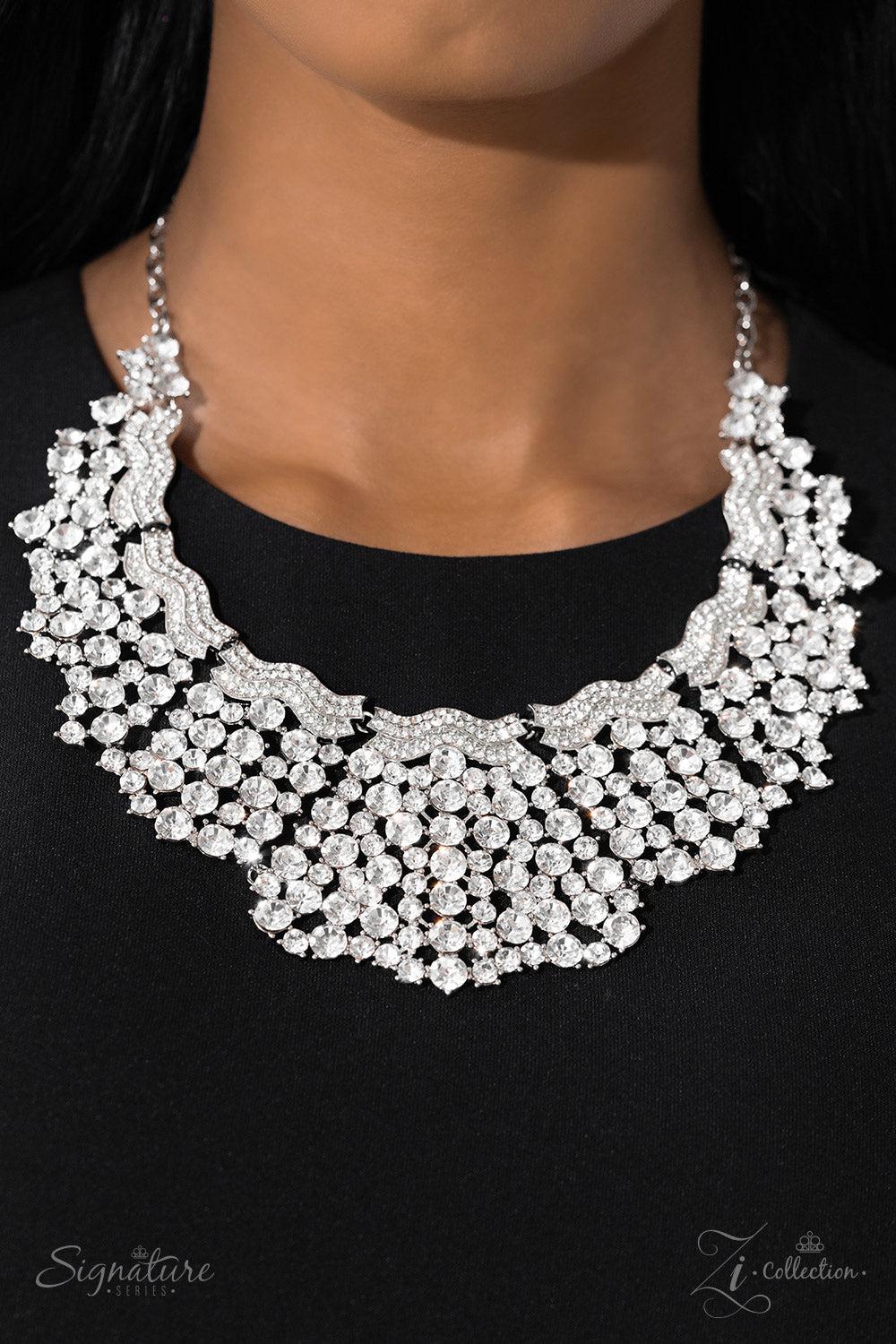 The D'Etta 2023 Zi Signature Collection Necklace - Paparazzi Accessories- on model - CarasShop.com - Paparazzi Jewelry by Cara Jewels