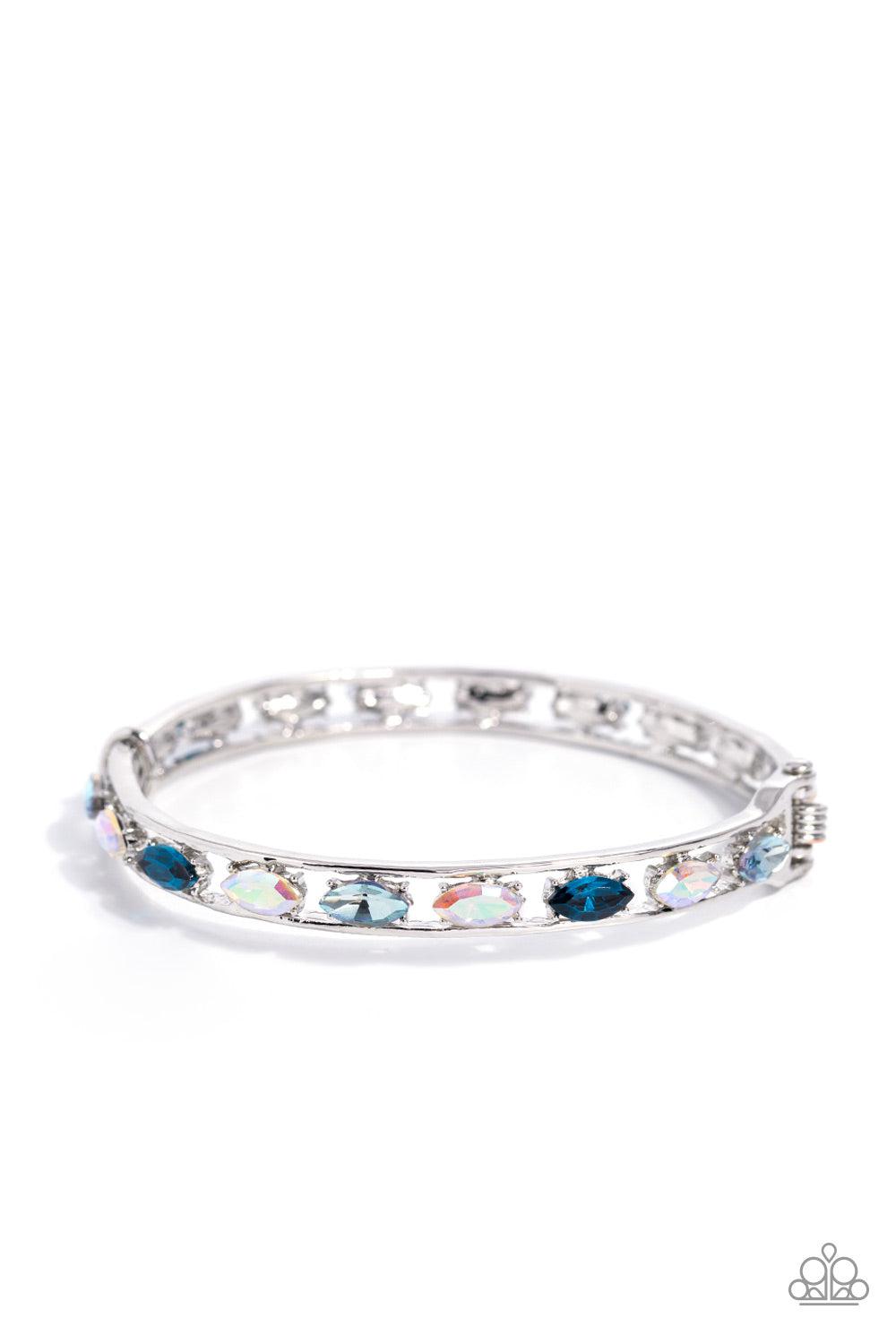The Gem Genie Blue Rhinestone Bracelet - Paparazzi Accessories- lightbox - CarasShop.com - Paparazzi Jewelry by Cara Jewels