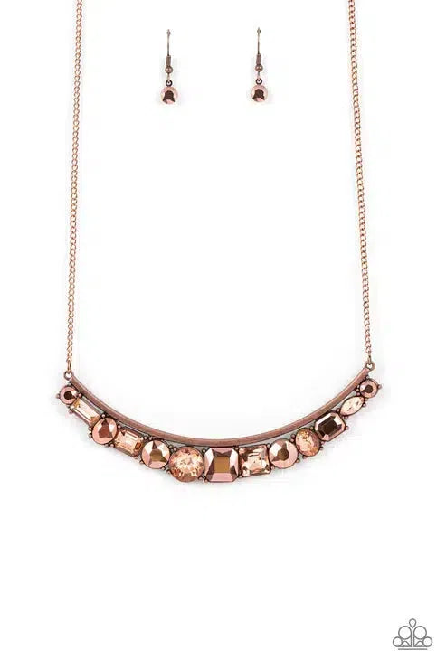 The Only SMOKE SHOW In Town Copper Necklace - Paparazzi Accessories- lightbox - CarasShop.com - Paparazzi Jewelry by Cara Jewels