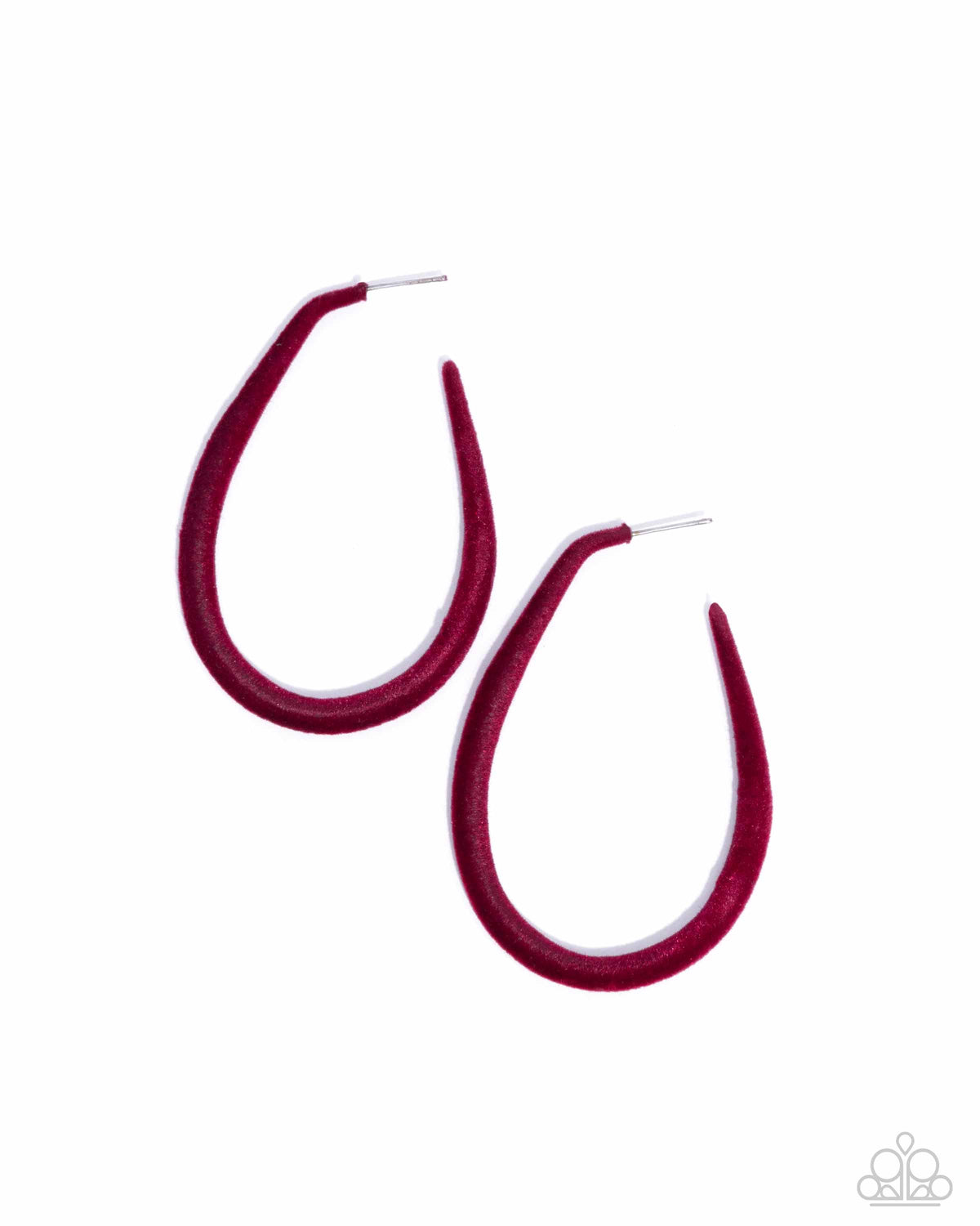 The Right Angle Red Hoop Earrings - Paparazzi Accessories- lightbox - CarasShop.com - Paparazzi Jewelry by Cara Jewels