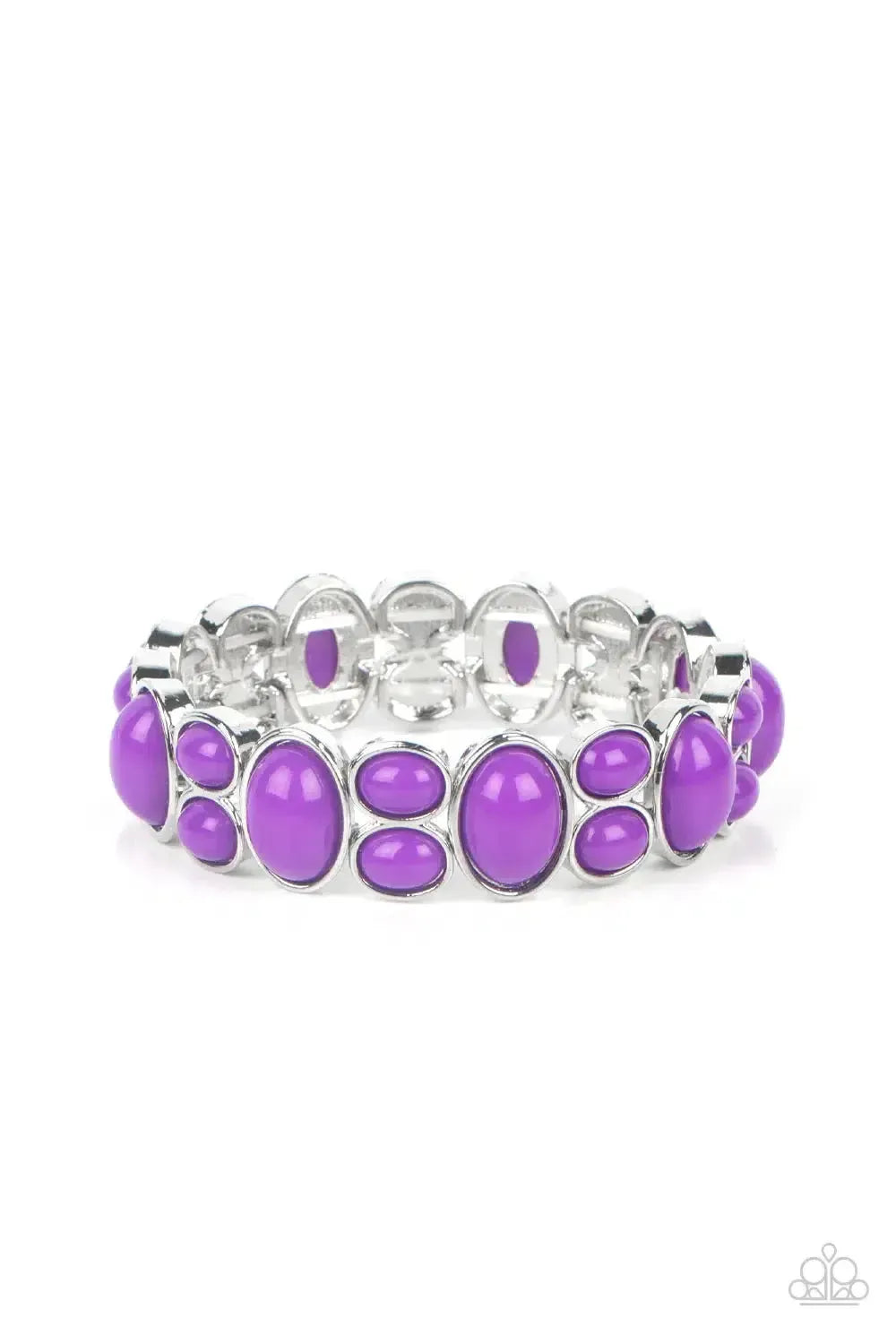 Tic Tac Dance Purple Bracelet - Paparazzi Accessories- lightbox - CarasShop.com - Paparazzi Jewelry by Cara Jewels