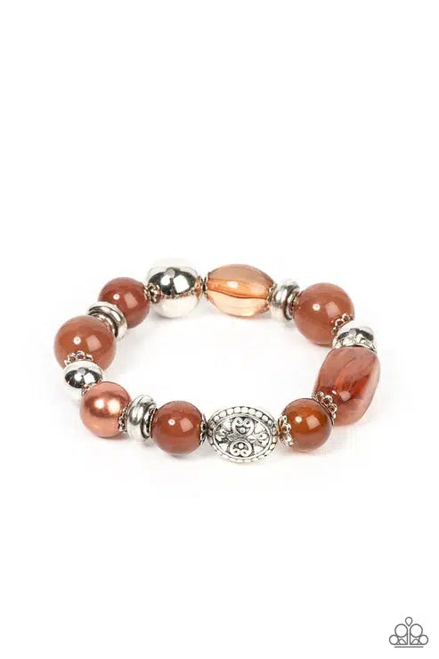 Tonal Takeover Brown Bracelet - Paparazzi Accessories- lightbox - CarasShop.com - Paparazzi Jewelry by Cara Jewels
