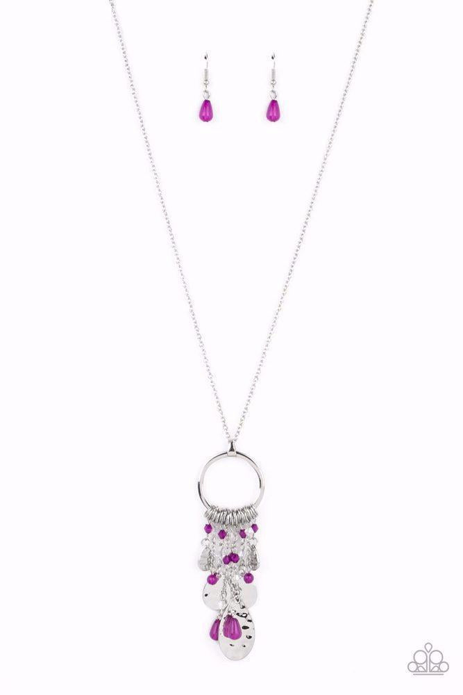 Totally Trolling Purple Necklace - Paparazzi Accessories- lightbox - CarasShop.com - Paparazzi Jewelry by Cara Jewels