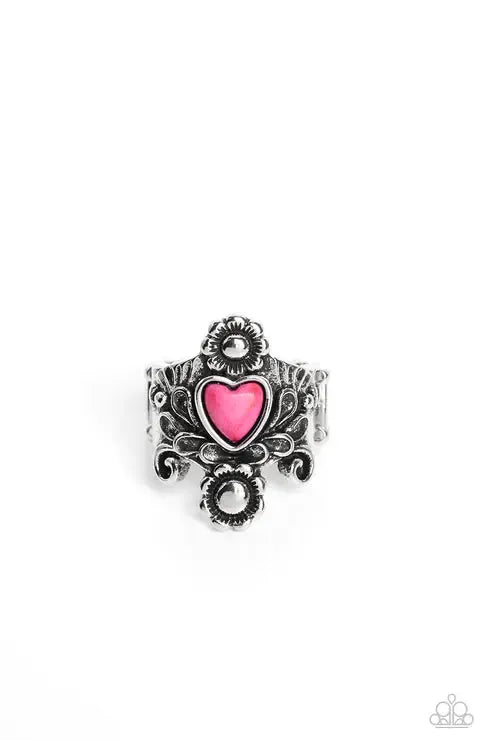 Trailblazing Tribute Pink Ring - Paparazzi Accessories- lightbox - CarasShop.com - Paparazzi Jewelry by Cara Jewels