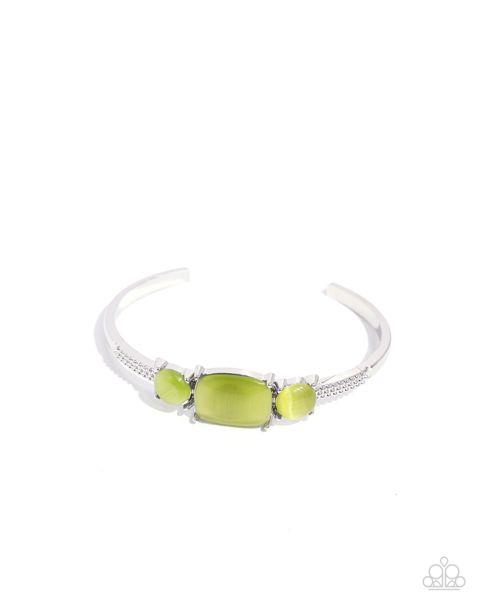 Tranquil Treasure Green Cat's Eye Bracelet - Paparazzi Accessories- lightbox - CarasShop.com - Paparazzi Jewelry by Cara Jewels