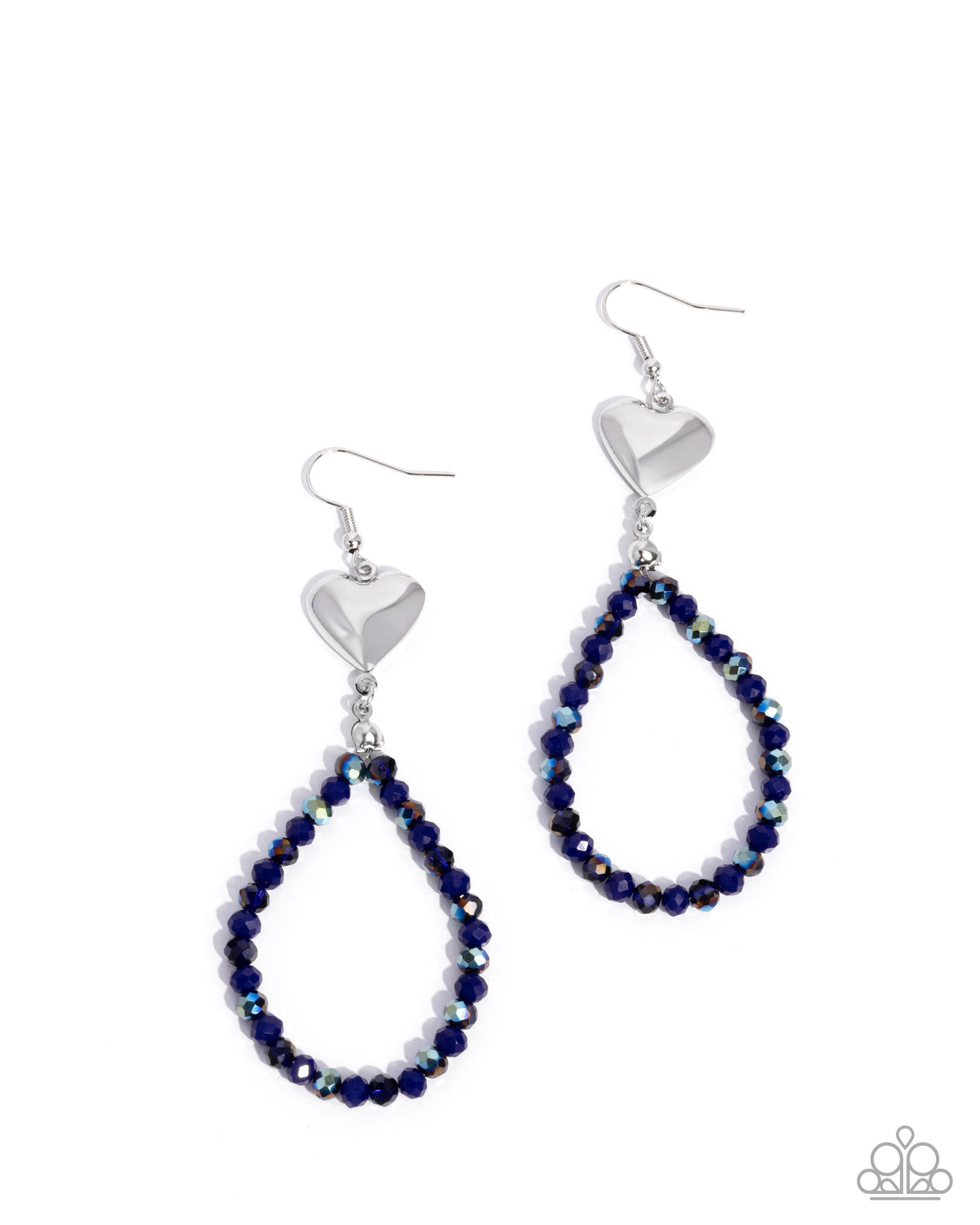Treasured Teardrops Blue Earrings - Paparazzi Accessories- lightbox - CarasShop.com - Paparazzi Jewelry by Cara Jewels