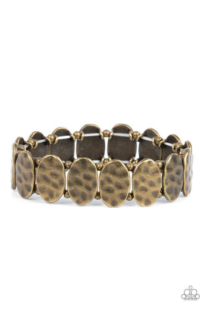 Trinket Trek Brass Bracelet - Paparazzi Accessories- lightbox - CarasShop.com - Paparazzi Jewelry by Cara Jewels