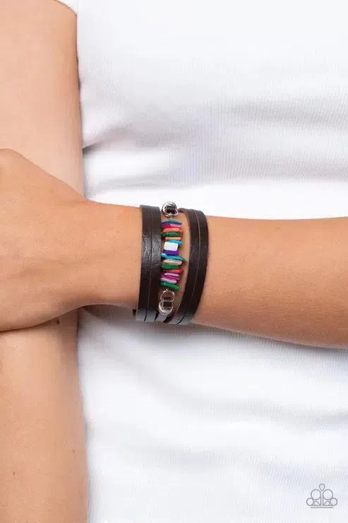 Tropical Trek Multi Bracelet - Paparazzi Accessories-on model - CarasShop.com - Paparazzi Jewelry by Cara Jewels