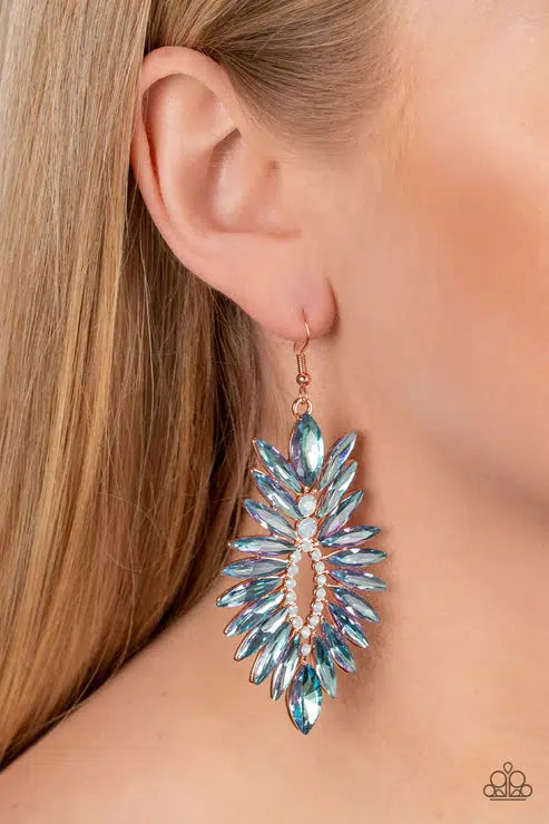 Turn Up The Luxe Multi Earrings - Paparazzi Accessories- on model - CarasShop.com - Paparazzi Jewelry by Cara Jewels