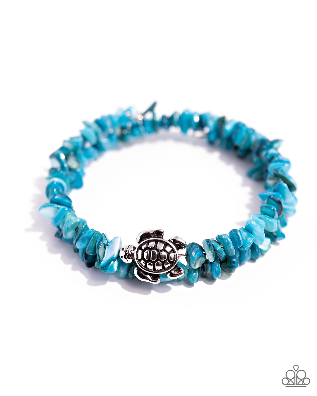 Turtle Talisman Blue Shell Bracelet - Paparazzi Accessories- lightbox - CarasShop.com - Paparazzi Jewelry by Cara Jewels