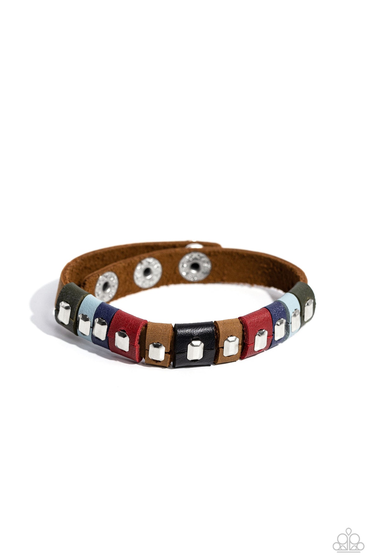 Unabashedly Urban Multi Leather Urban Bracelet - Paparazzi Accessories- lightbox - CarasShop.com - Paparazzi Jewelry by Cara Jewels