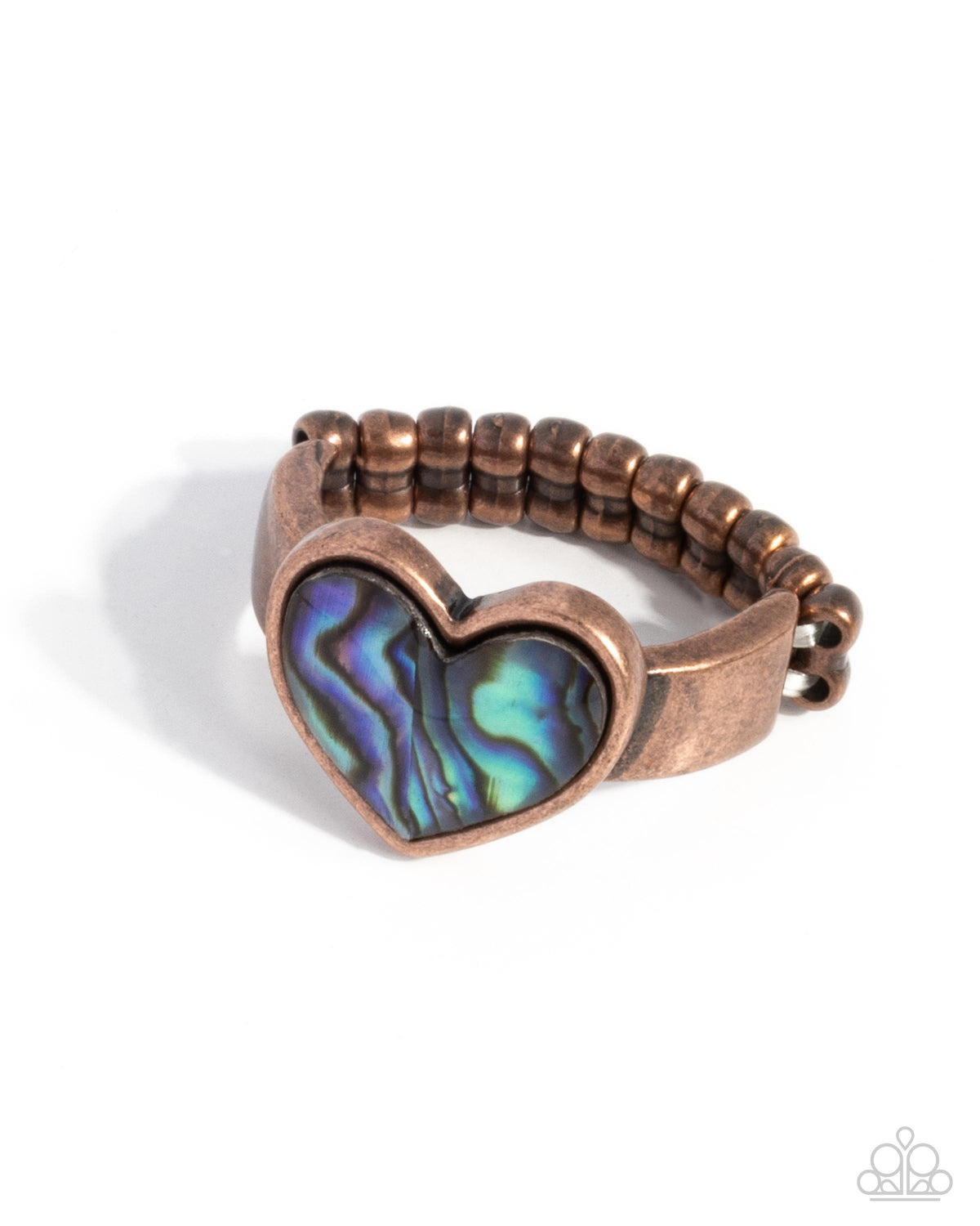 Uncontrollably Fond Copper Heart Ring - Paparazzi Accessories- lightbox - CarasShop.com - Paparazzi Jewelry by Cara Jewels