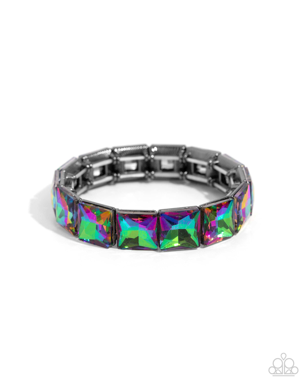 Upscale Funk Multi Oil Spill Gem Bracelet - Paparazzi Accessories- lightbox - CarasShop.com - Paparazzi Jewelry by Cara Jewels