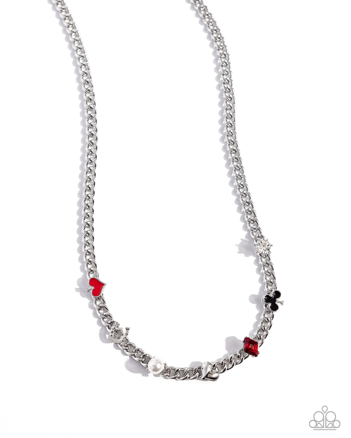 Vegas Vault Red Necklace - Paparazzi Accessories- lightbox - CarasShop.com - Paparazzi Jewelry by Cara Jewels