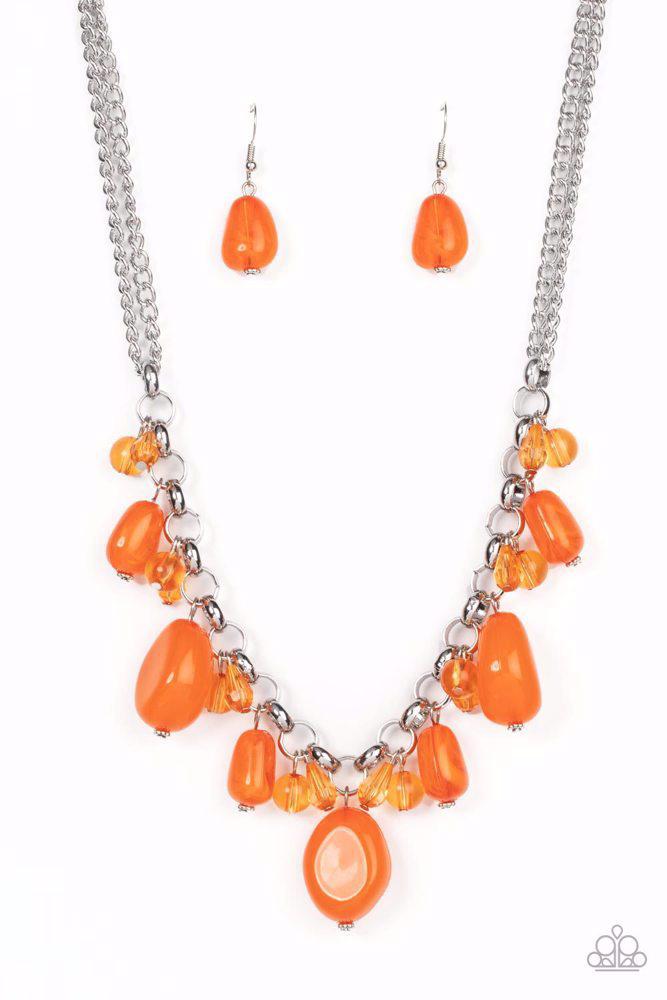 Venetian Vacation Orange Necklace - Paparazzi Accessories- lightbox - CarasShop.com - Paparazzi Jewelry by Cara Jewels