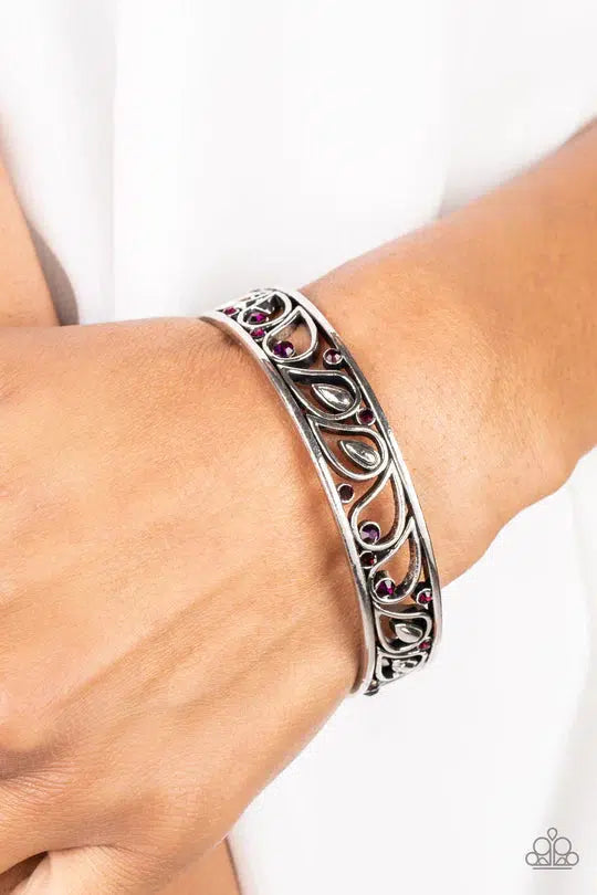 Versailles Villa Purple Bracelet - Paparazzi Accessories- lightbox - CarasShop.com - Paparazzi Jewelry by Cara Jewels