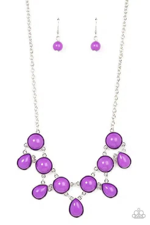Very Valley Girl Purple Necklace - Paparazzi Accessories- lightbox - CarasShop.com - Paparazzi Jewelry by Cara Jewels