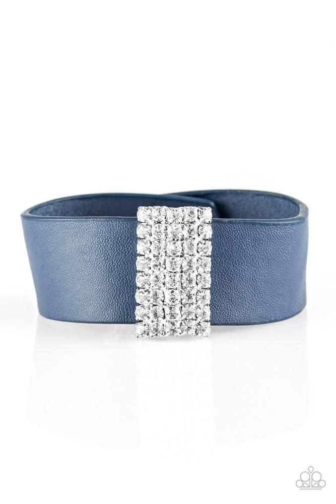 Walk The CATWALK Blue Urban Bracelet - Paparazzi Accessories- lightbox - CarasShop.com - Paparazzi Jewelry by Cara Jewels
