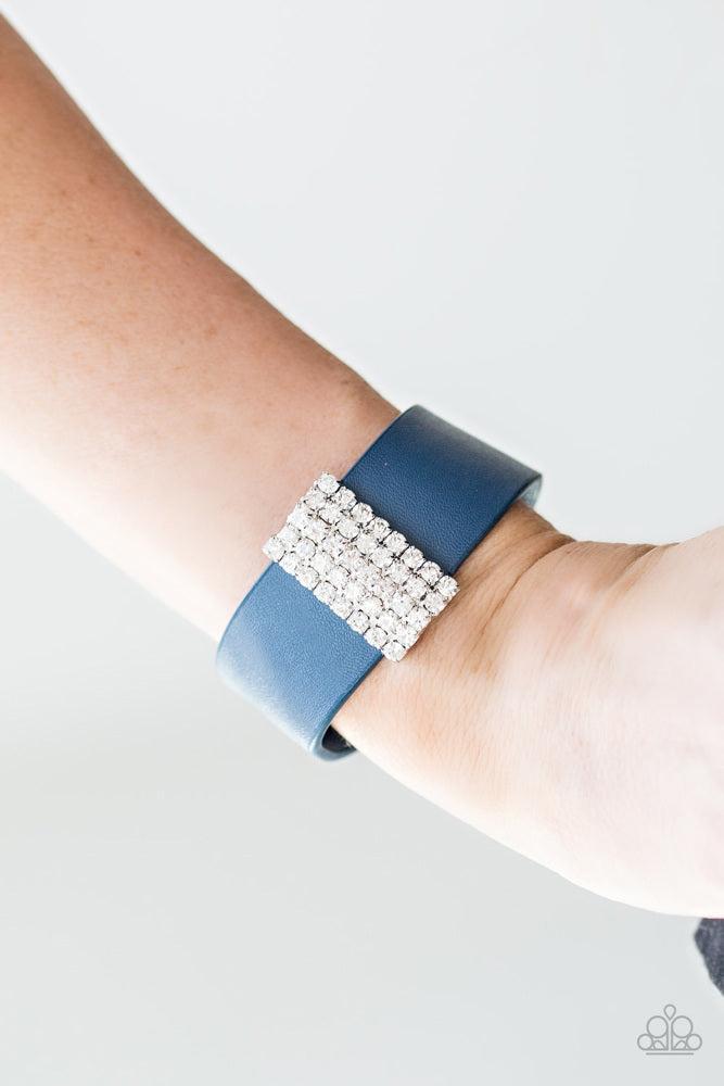 Walk The CATWALK Blue Urban Bracelet - Paparazzi Accessories- lightbox - CarasShop.com - Paparazzi Jewelry by Cara Jewels