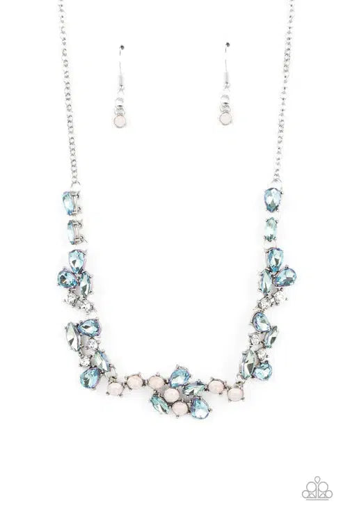 Welcome To The Ice Age Blue Necklace - Paparazzi Accessories- lightbox - CarasShop.com - Paparazzi Jewelry by Cara Jewels