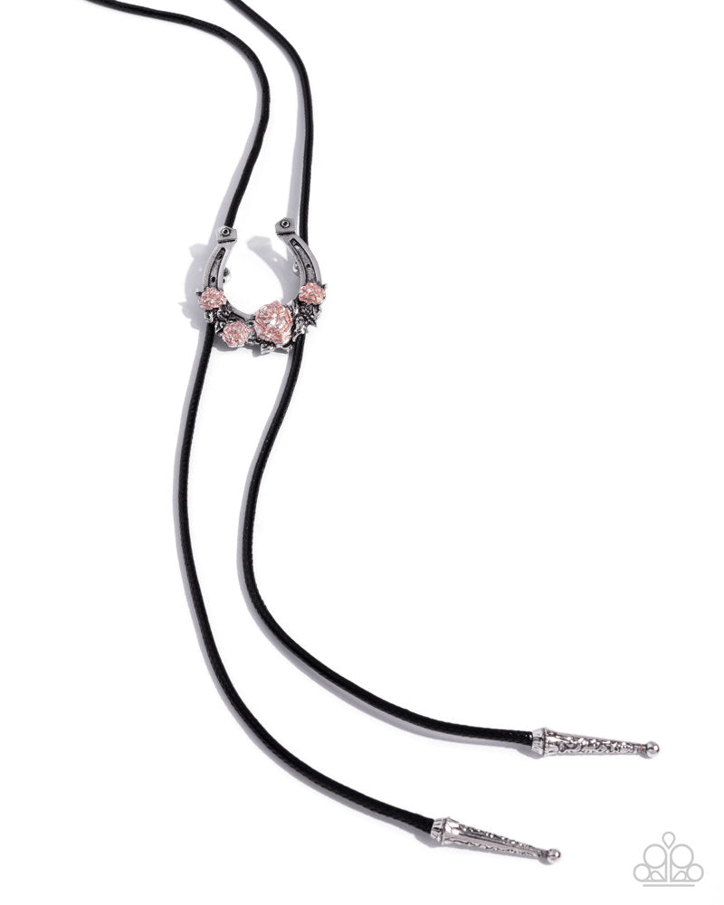 Western Wish Black Necklace - Paparazzi Accessories- lightbox - CarasShop.com - Paparazzi Jewelry by Cara Jewels