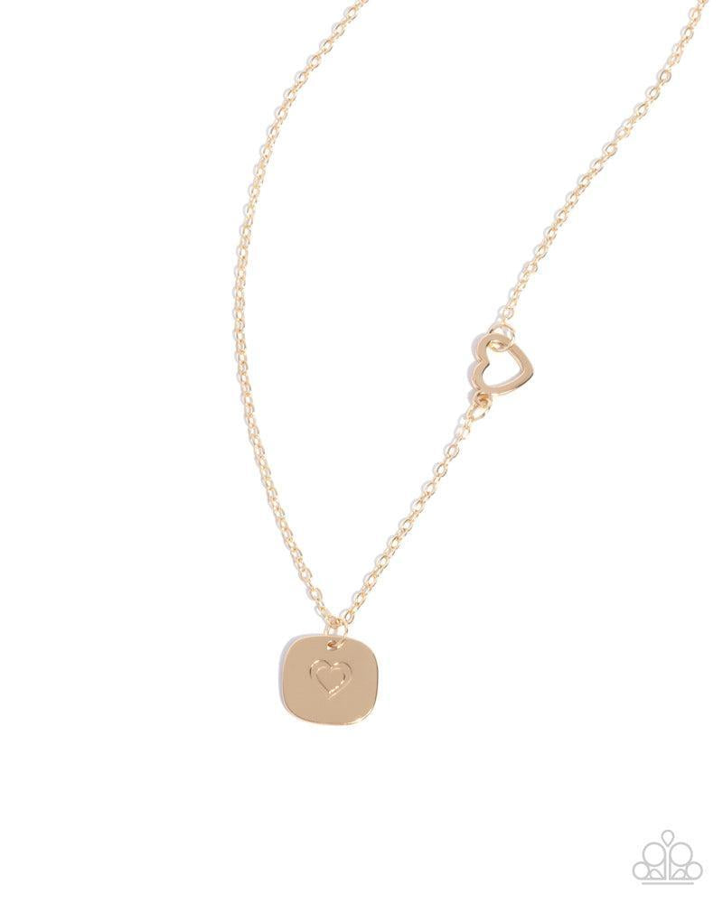 When Can I See You Again? Gold Necklace - Paparazzi Accessories- lightbox - CarasShop.com - Paparazzi Jewelry by Cara Jewels