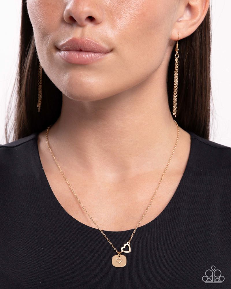 When Can I See You Again? Gold Necklace - Paparazzi Accessories- lightbox - CarasShop.com - Paparazzi Jewelry by Cara Jewels