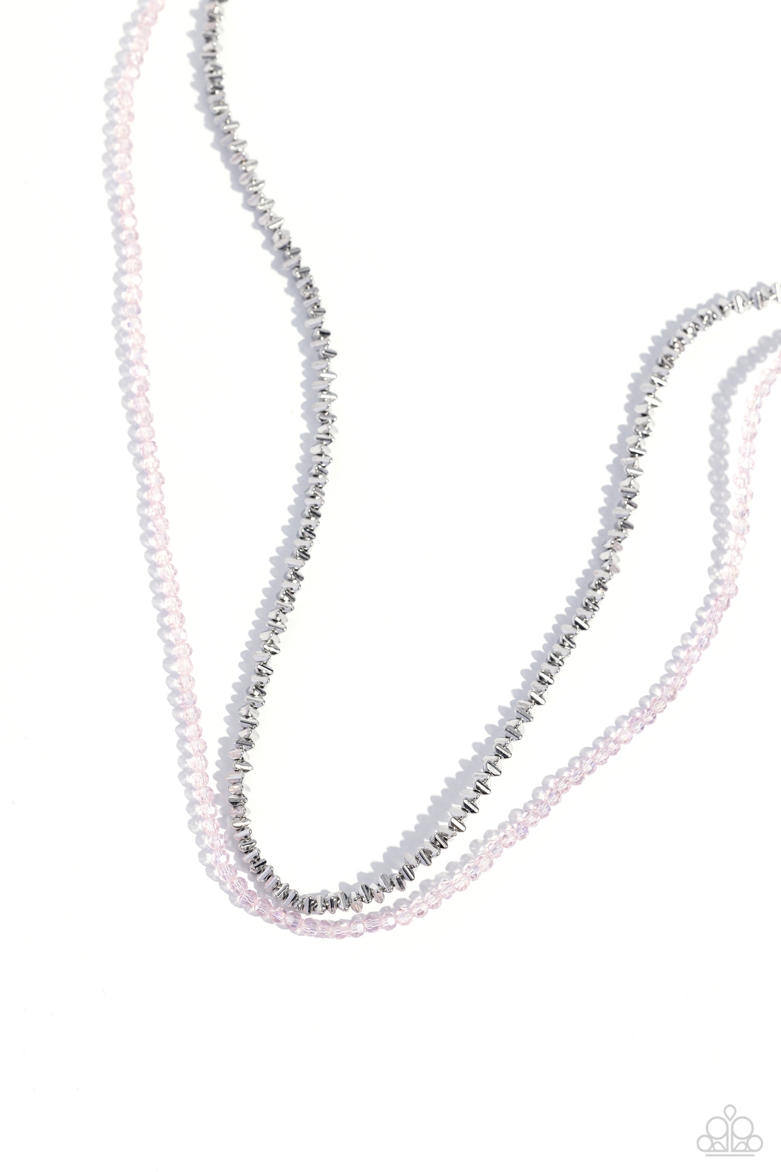 White-Collar Week Pink Necklace - Paparazzi Accessories- lightbox - CarasShop.com - Paparazzi Jewelry by Cara Jewels
