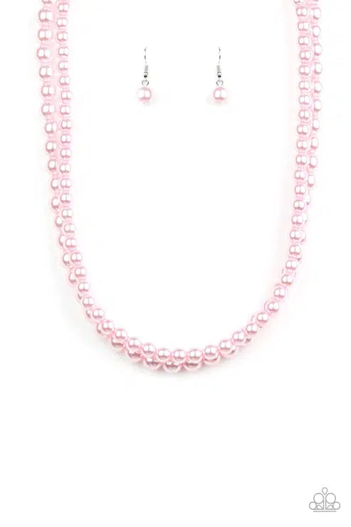 Woman Of The Century Pink Pearl Necklace - Paparazzi Accessories- lightbox - CarasShop.com - Paparazzi Jewelry by Cara Jewels