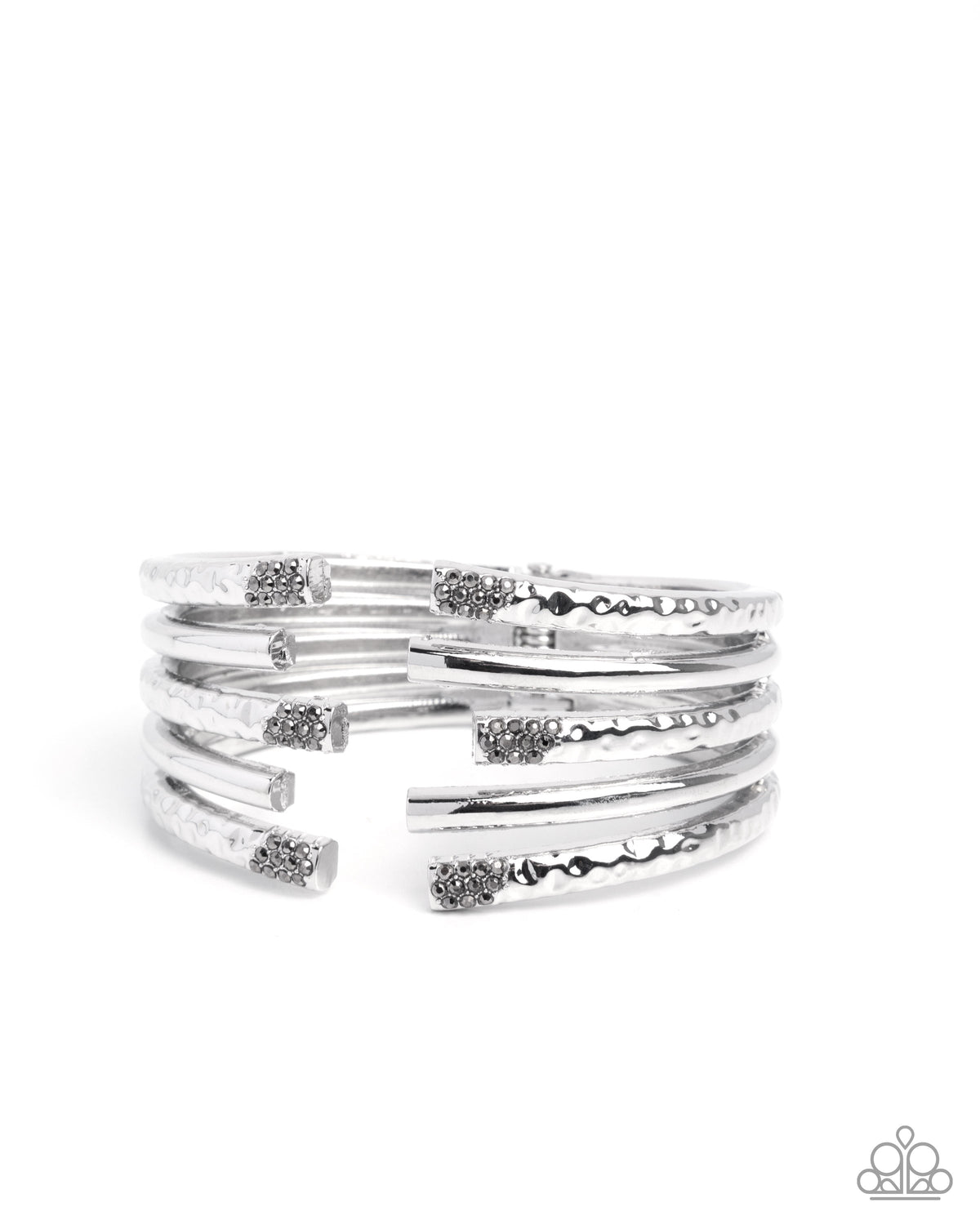 Working Wraparound Silver Cuff Bracelet - Paparazzi Accessories- lightbox - CarasShop.com - Paparazzi Jewelry by Cara Jewels