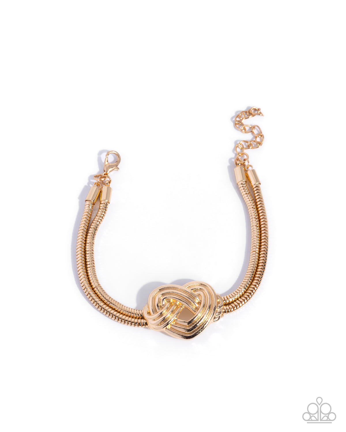 Woven Warrior Gold Bracelet - Paparazzi Accessories- lightbox - CarasShop.com - Paparazzi Jewelry by Cara Jewels