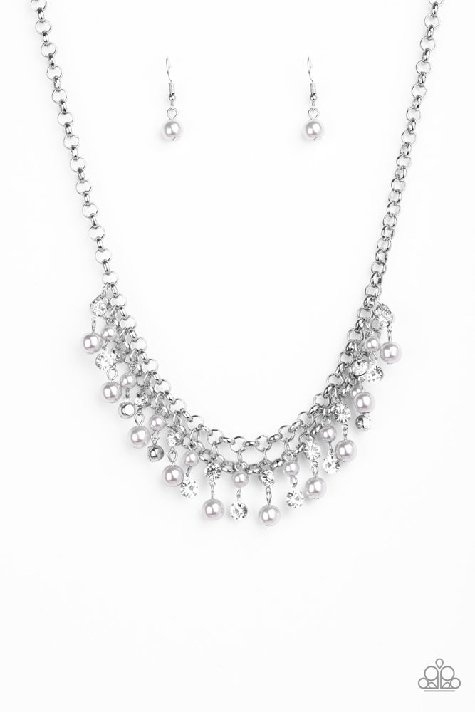 You May Kiss The Bride Silver Necklace - Paparazzi Accessories- lightbox - CarasShop.com - Paparazzi Jewelry by Cara Jewels