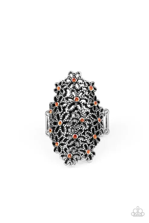 You're A Sunflower Orange Ring - Paparazzi Accessories- lightbox - CarasShop.com - Paparazzi Jewelry by Cara Jewels